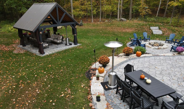 Backyard outdoor living space