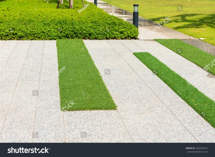 Decorative concrete walkway