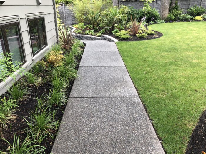 Downspouts driveway driveways paver concrete walkways pavers relocate rerouting patio custom Driveway pathways